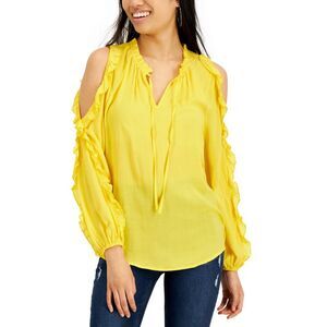 Willow Drive Ruffled Cold Shoulder Top